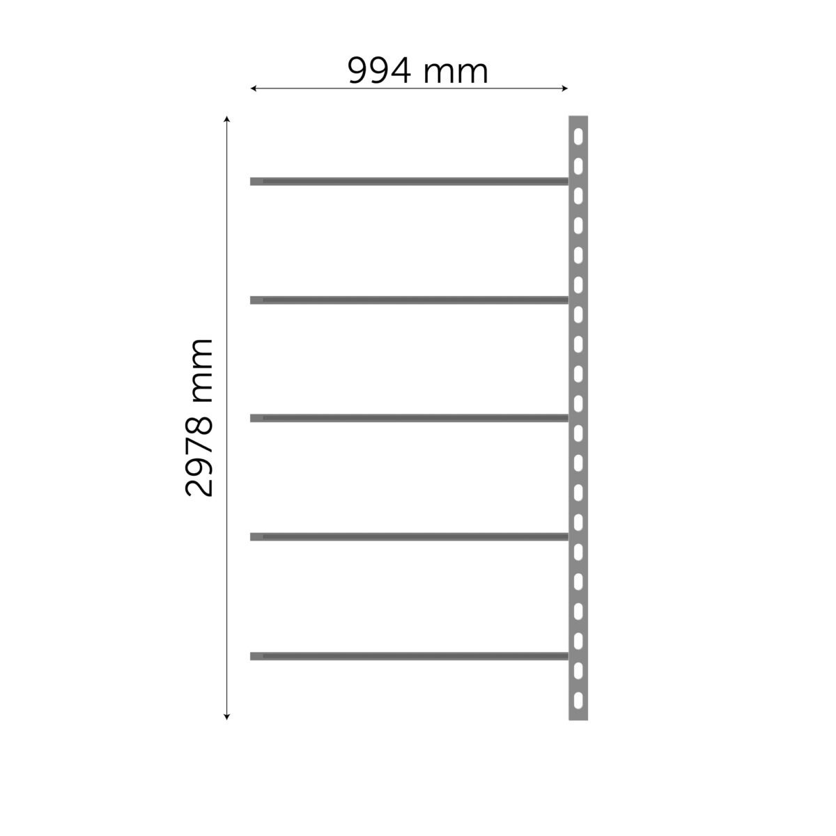 Moodulriiuli jätkuosa 2978x994mm